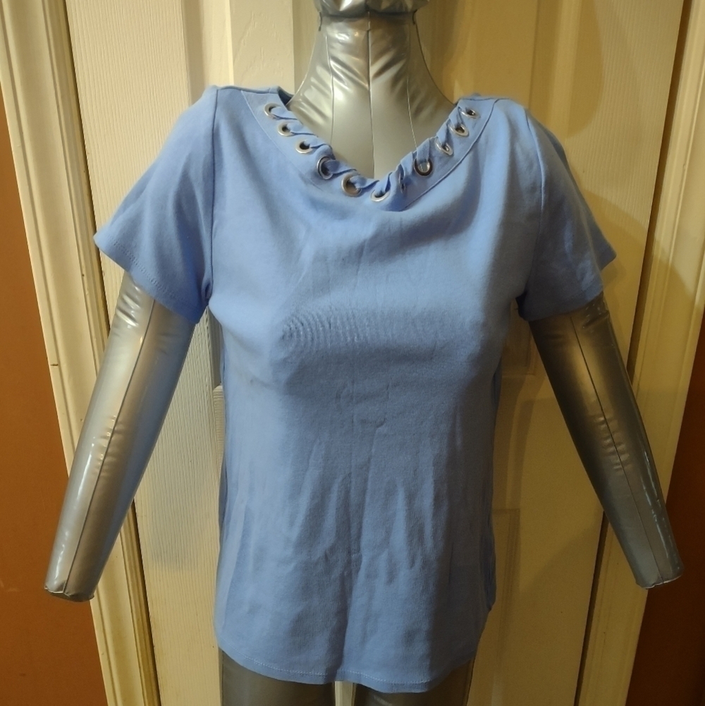 Rafaella Woman's Size Medium short sleeve blouse shirt top